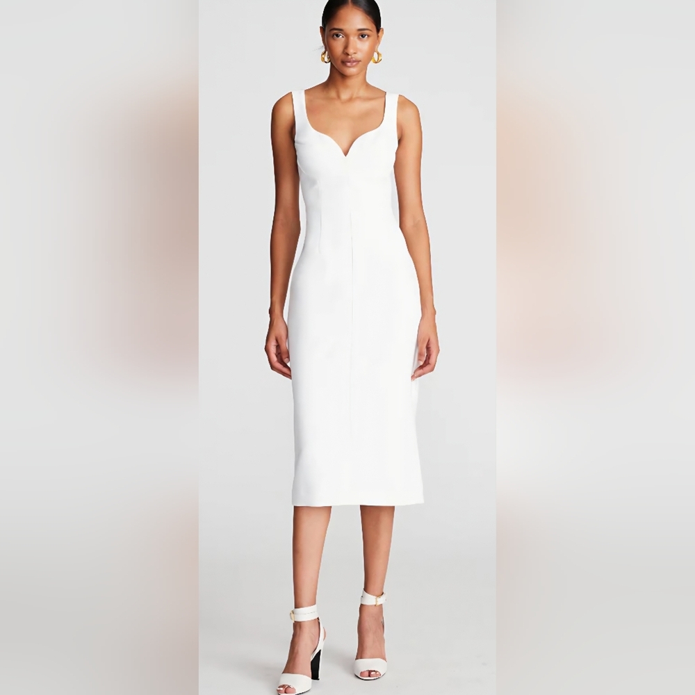 Halston Kaylie Dress In Stretch Crepe Size 8